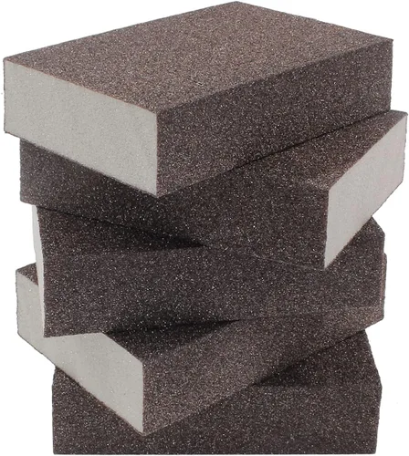 Vista 10 de Bloque de lijado grueso de grano 36 – 12 piezas, esponja de lija húmeda y seca, bloque de papel de lija de espuma, lavable y reutilizable, esponja