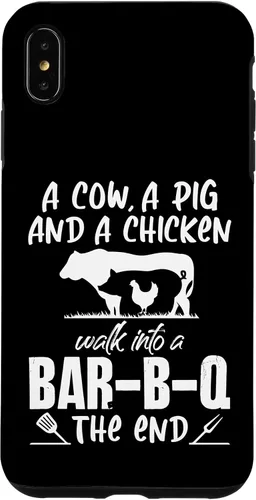 Vista 7 de iPhone 14 A Cow, A Pig And A Chicken Walk Into A Bar B Q End Case