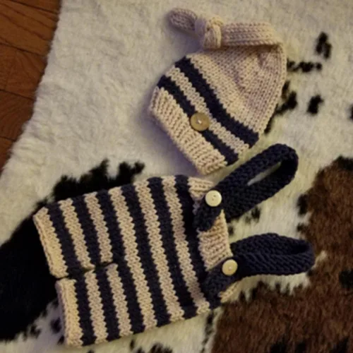 Vista 7 de Vemonllas Lindo disfraz de bebé recién nacido para niños y niñas, accesorios de fotografía, sombrero y pantalones