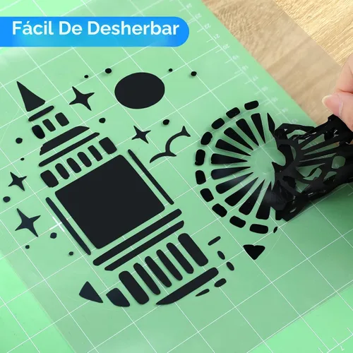Vista 3 de Rollos de vinilo de transferencia de calor HTV de 12" x 10 pies, negro, Sooez HTV vinilo para camiseta, vinilo para planchar, fácil de cortar