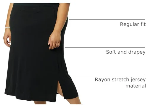 Vista 4 de Amazon Essentials - Falda midi de punto sin cierre para mujer (disponible en talla grande)