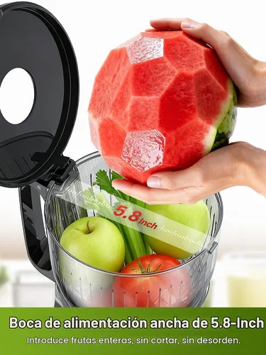 Vista 2 de Máquina exprimidora con canal de alimentación grande de 5.8