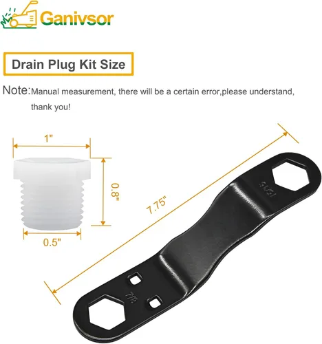 Vista 2 de Ganivsor Kit de tapón y llave de drenaje para calentador de agua para caravana, tapones de drenaje para calentador de agua, adecuado para tapones