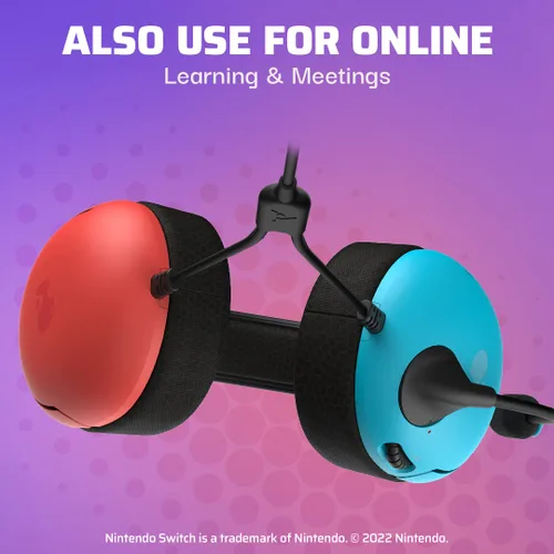 Vista 5 de PDP Gaming LVL40 Stereo Headset with Mic for Nintendo Switch - PC iPad Mac Laptop Compatible - Noise Cancelling Microphone Lightweight Soft Comfort