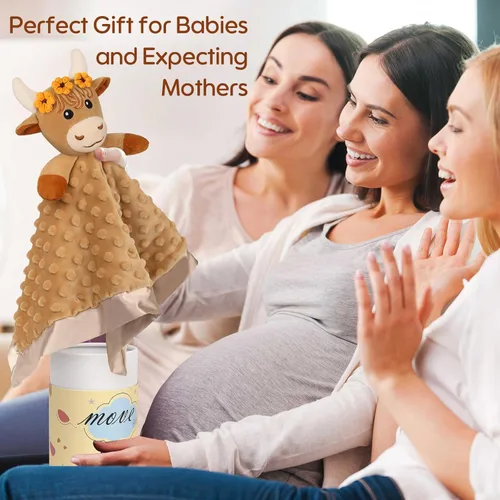 Vista 4 de Manta de seguridad para bebé, manta suave de juguete para niñas, juguete para acurrucarse, regalo para recién nacido, 2 unidades, manta para bebés