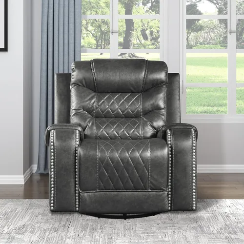Vista 15 de Lexicon Derringer Wall Hugger Power - Sofá reclinable doble, color marrón