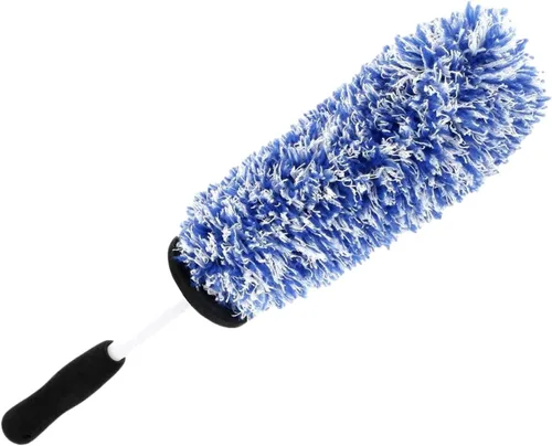 Vista 8 de Cepillo para llantas de coche Cepillo de limpieza absorbente de agua para ruedas, suministros de limpieza, cepillo de neumáticos para automóviles