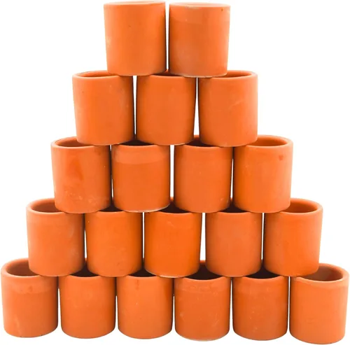 Vista 25 de Mini macetas de terracota – Macetas pequeñas de arcilla para suculentas, cactus, manualidades de bricolaje, jardín de hadas, proyectos escolares