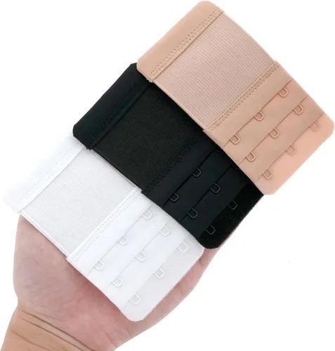 Vista 2 de SAMGU - Extensores de brasier para mujeres, correa de extensión de brasier elástica de 3 ganchos