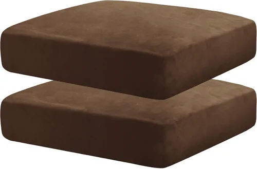 Vista 111 de MAXIJIN Fundas de cojín elásticas de terciopelo para sofá, funda de cojín suave de repuesto para sofá de dos plazas, protector de asiento