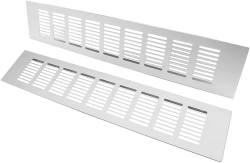 Vista 11 de 2 PCS Rejilla de Ventilación, TTZEZE Rejilla de Ventilación de Aleación de Aluminio Resistente Rectangular de Metal con Listones Cubierta