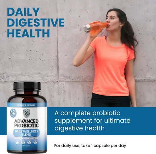 Vista 4 de Silver Support - Advanced Probiotic Daily Wellness Blend - Apoya la salud intestinal con ingredientes sin OMG, sin gluten - 30 cápsulas