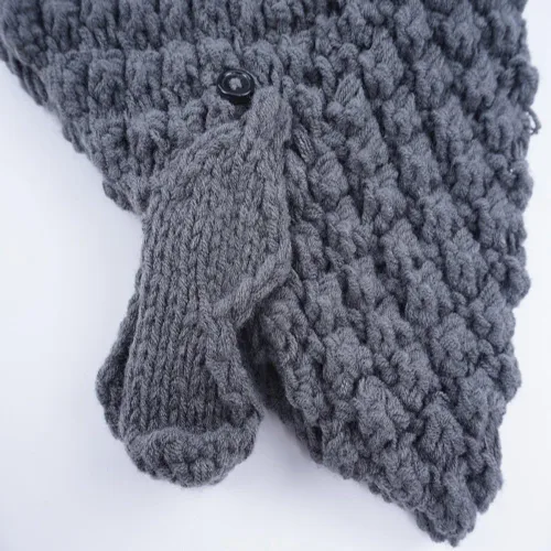 Vista 5 de Gorro de punto hecho a mano con cabeza de Buda para mujer, para invierno, patinaje, camping, senderismo, gorro cálido