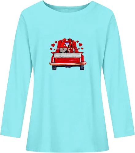 Vista 4 de Blusa de manga larga con hombros caídos para mujer, estilo casual, cuello redondo, cómoda, de manga larga