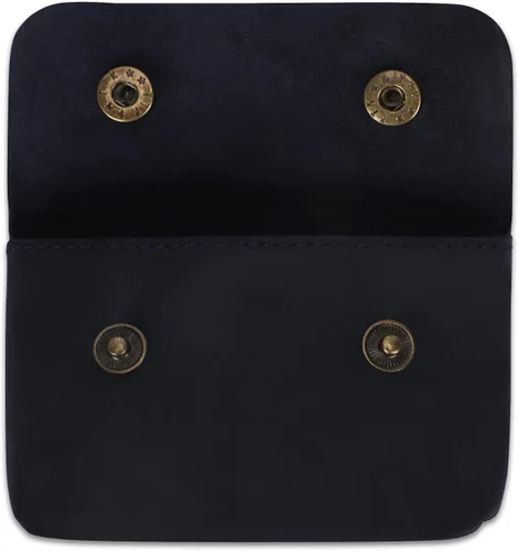 Vista 12 de Bolsa de cuero doble para monedas premium para efectivo y tarjetero, organizador de cables compacto, bolsa de maquillaje de viaje, hecha a mano