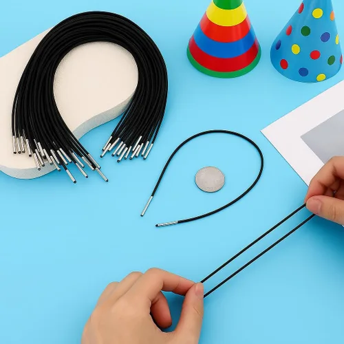 Vista 6 de Mandala Artesanía Menú Máscara Badge Sign Hanging Elastic Cord bucle banda con metal de púas púas Durable, Stretchy Loop Band Fastener for Face