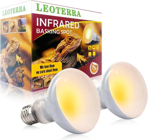 Vista 9 de Leoterra Bombilla de calor nocturno de reptiles de 50 W, lámpara de calor nocturna infrarroja roja de 10-20 galones, uso de terrario de vidrio