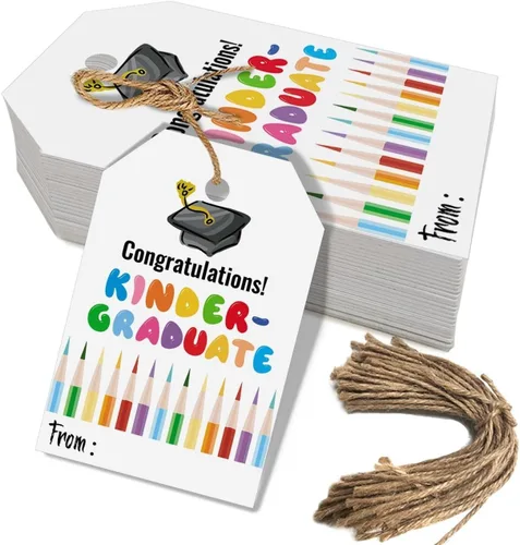 Vista 12 de 50 etiquetas de regalo de graduación, regalos de fiesta de graduación de felicitaciones para escuela secundaria o feliz universidad suministros