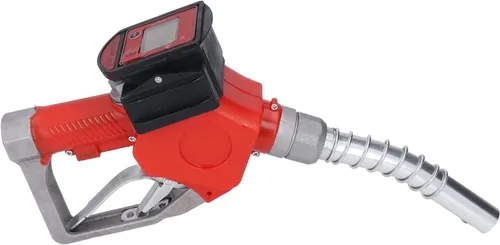 Vista 2 de Fafeicy Boquilla de combustible automática, aleación de aluminio, modelo K28, con medidor digital, apagado automático, bloqueo de 3 posiciones