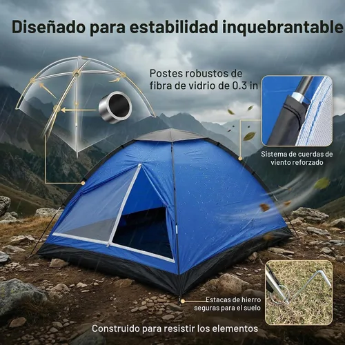 Vista 6 de XL Camping Tent 1/2 Person Small Tents Lightweight Waterproof Adult Compact Outdoor Shelter for Hiking,Fishing,Beach - Durable Tents for