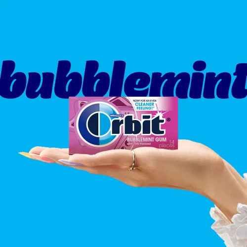 Vista 5 de ORBIT Bubblemint - Goma de mascar sin azúcar, 3 paquetes de 14 piezas (42 piezas en total)