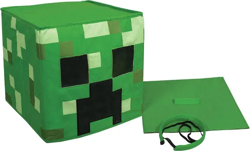 Vista 3 de Cabeza de bloque de Minecraft accesorios oficiales de disfraz de Minecraft máscara de disfraz de tamaño único