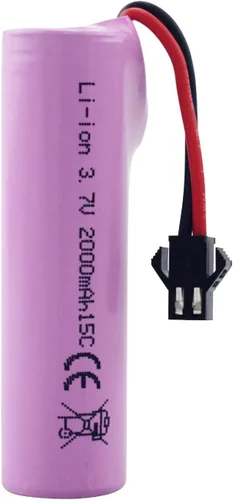 Vista 4 de 2PCS 3.7V 2000mAh SM-2P Plug Lithium Battery with USB Charging Cable suitable for DE68 DE44 DE45W DE45 DE58 DE49 DE57 DE70 Off-Road Vehicle Truck