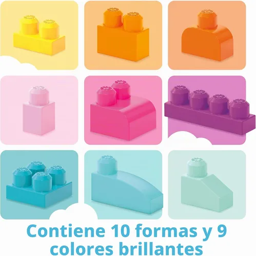 Vista 3 de Gran bolsa para construcción First Builders Mega Bloks, Rosado
