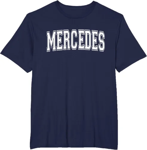 Vista 41 de MERCEDES TX TEXAS USA - Camiseta deportiva vintage estilo Varsity, Negro, S