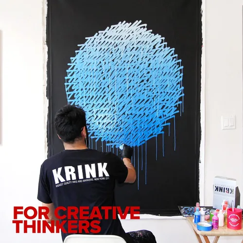 Vista 6 de Krink K-60 - Marcador de pintura rosa claro, marcadores de graffiti de bellas artes vibrantes y opacos para lienzo, metal, vidrio, papel y más