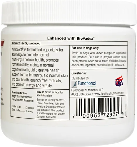 Vista 4 de Nutrocept Suplemento para perros adultos y citoprotector de órganos: apoya el cerebro, las articulaciones, los riñones y el hígado y promueve