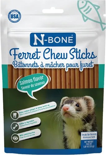 Vista 10 de N-Bone Palitos masticables para hurones sabor a tocino, bolsa de 1.87 oz