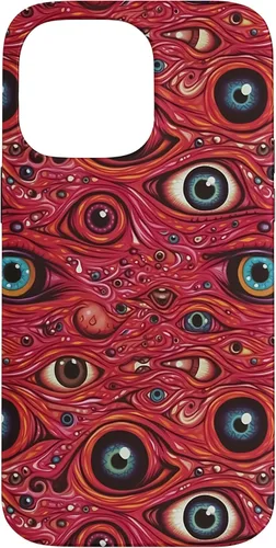 Vista 20 de iPhone 13 Weirdcore Dreamcore Horror Trippy psicodélico Estuche de globos oculares