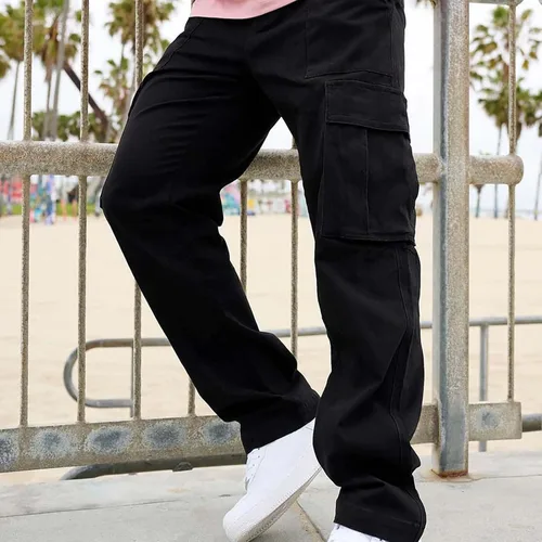 Vista 4 de LCMTWX Pantalones deportivos para hombre, pantalones deportivos casuales elásticos con bolsillos, pantalones deportivos para hombre
