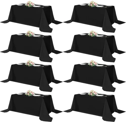 Vista 33 de Sancua Mantel cuadrado resistente a manchas y arrugas, lavable, de poliéster, decorativo de tela para mesa de comedor, fiestas de bufé y campamento