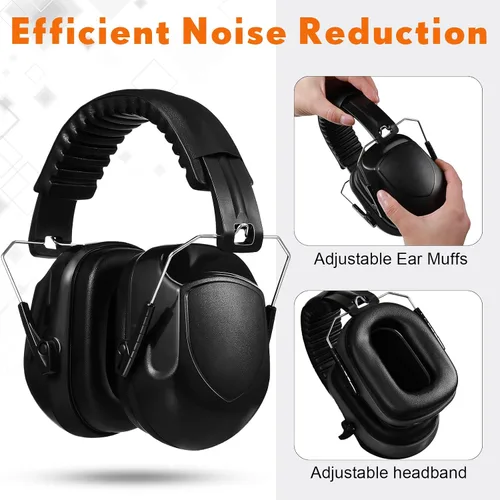 Vista 3 de Yunsailing Auriculares de reducción de ruido NRR 28dB Protección auditiva Orejeras Protección Auriculares para Disparo Construcción