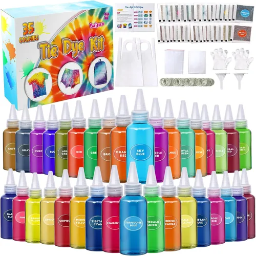 Vista 7 de Kit de teñido anudado para niños y adultos, juguete de artes y manualidades para niñas y niños de 6 a 12 años, kits de manualidades de teñido