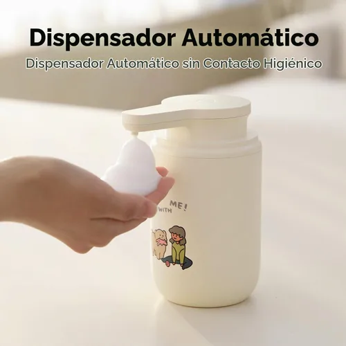 Vista 5 de mooas Happy Buddy Artist Edition Dispensador de jabón automático marfil (Go Fetch!)