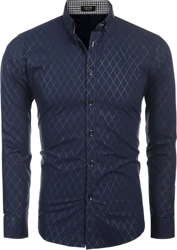 Vista 2 de COOFANDY Men's Business Dress Shirt Long Sleeve Casual Slim Fit Button Down Shirt