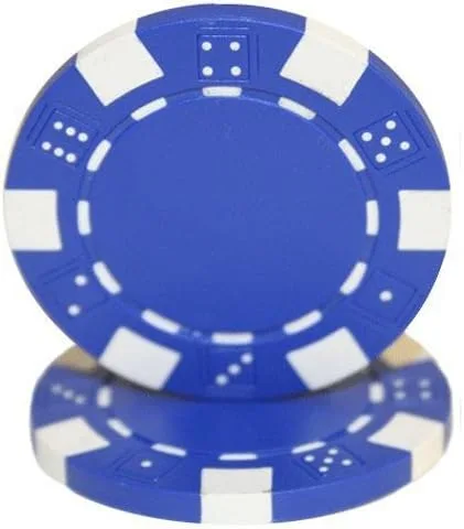 Vista 13 de Brybelly Clay Composite Striped Dice 11.5-gram Poker Chips (100-pack) - Blank Non-denominated Poker Chips - Custom Cash Games and Home Casino Poker