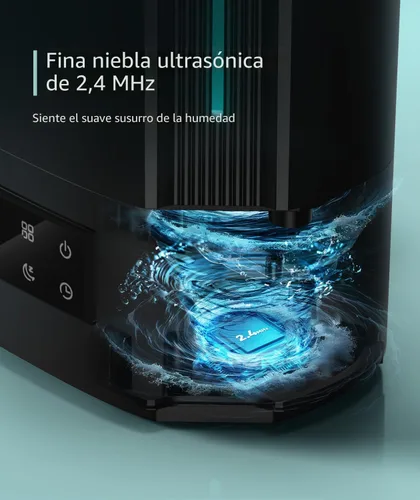 Vista 8 de BREEZOME - Humidificador de 6L, para dormitorio, habitación grande y difusor de aceite esencial, humidificador ultrasónico de llenado superior