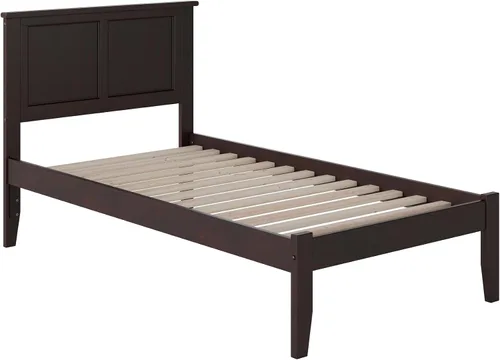 Vista 3 de Atlantic Furniture AR8621001 Madison - Cama de plataforma con tabla de pie abierto, tamaño individual, color espresso