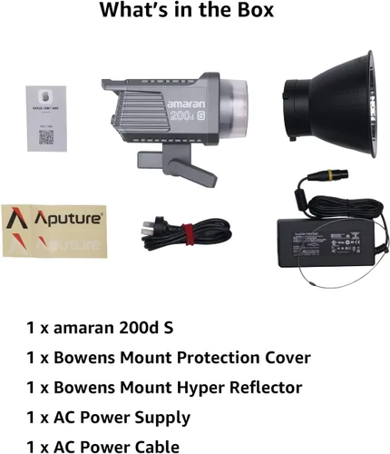 Vista 2 de Amaran - Luz de video LED de 200 W, 200 W, control de aplicación Bluetooth CCT 5,600k 0-100% Control de brillo, 8 efectos de iluminación