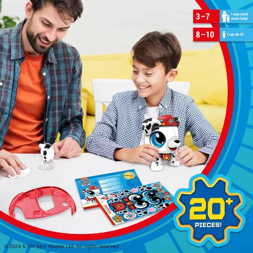 Vista 3 de Build-a-Bot: Paw Patrol - Marshall Construye tus propios personajes interactivos de Paw Patrol Sistema Easy Click 'n' Create Kit de robot STEM
