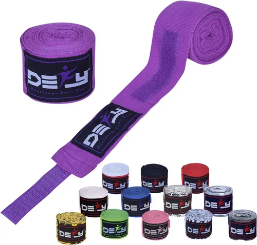 Vista 9 de DEFY Professional – Vendas elásticas profesionales para manos, de 180 pulgadas (457.2 cm), para boxeo, muay thai, MMA, para hombre y mujer - Par Rojo