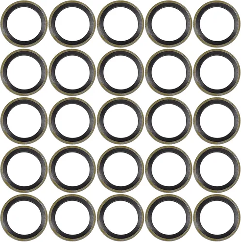 Vista 6 de X AUTOHAUX 25pcs M6 Tono Bronce Motor De Coche Drenaje De Aceite Triturado Plano Juntas De Arandela