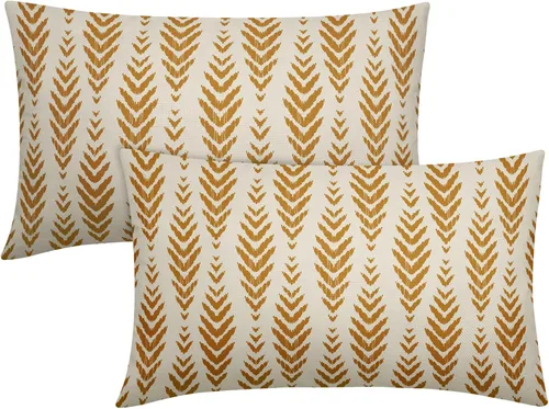 Vista 43 de Sweetshow - Juego de 2 fundas de almohada boho de 16x16 pulgadas, fundas de almohada étnicas bohemias negras con estampado geométrico de espiga