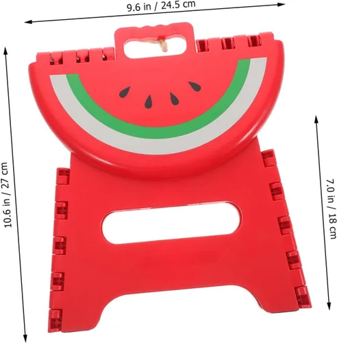 Vista 3 de KOMBIUDA Taburete portátil de plástico para niños y niñas, plegable, ligero, seguro para niños, versátil para actividades al aire libre en interiores