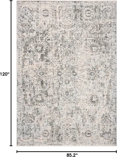Vista 2 de SAFAVIEH Winston Collection - Alfombra de área de 7 pies 1 pulgada x 10 pies, color beige y gris, diseño envejecido, no desprende pelusa y de fácil