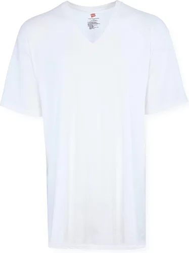 Vista 2 de Hanes Camiseta con cuello en V para hombre alto (paquete de 3 o 5)